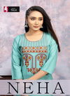 Ft Neha 1 Ethnic Wear Heavy Rayon  Embroidery Latest Fancy  Readymade  Kurti Bottom Collection